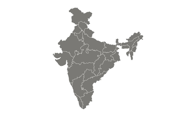 Grey India map