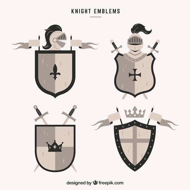 Vector grey knight emblem design