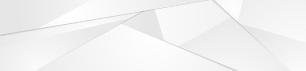 Grey minimal low poly abstract tech banner design