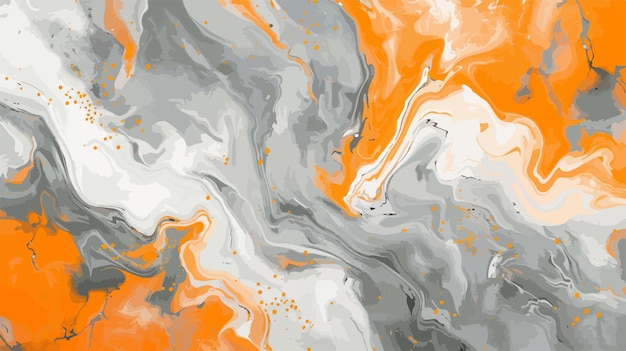 Vector grey and orange marble background with pastel colors