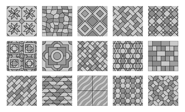 Grey pavement top view pattern sidewalk tile