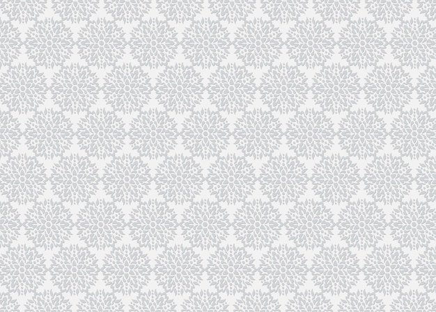 Grey and White Pattern Mandala Ornament Decorative Background Image Vector