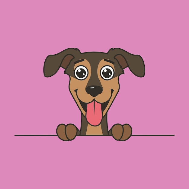 Vector greyhound dog peeking face vector illustration dog peeking face isolated