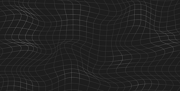 grid abstract wave web on dark background