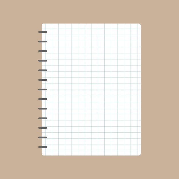 Grid square blank handwritten notebook