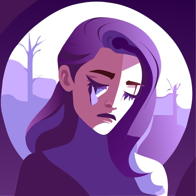 Vector grief vector illustration