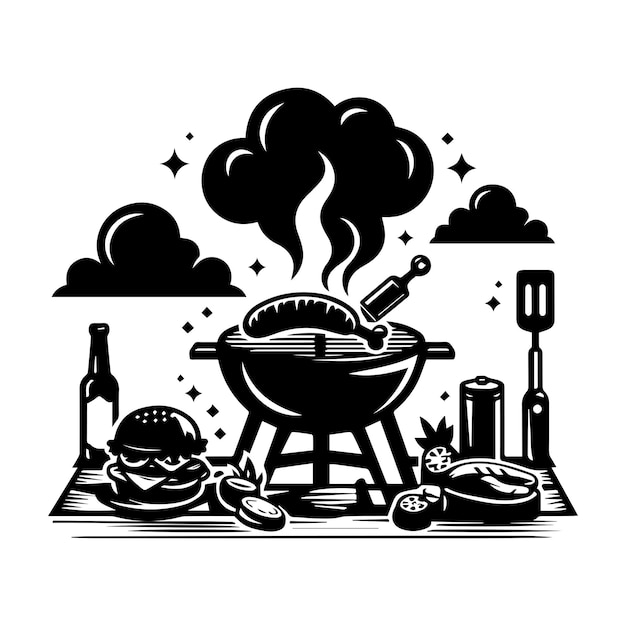 Vector grill icon illustration