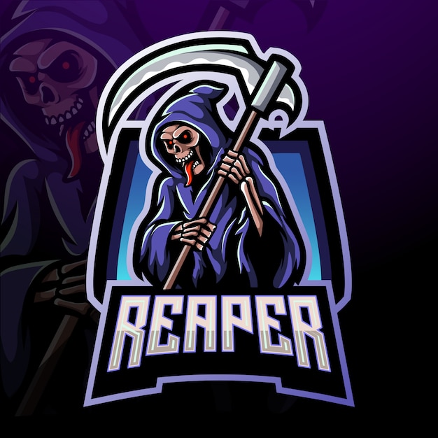 Grim reaper esport logo mascot design