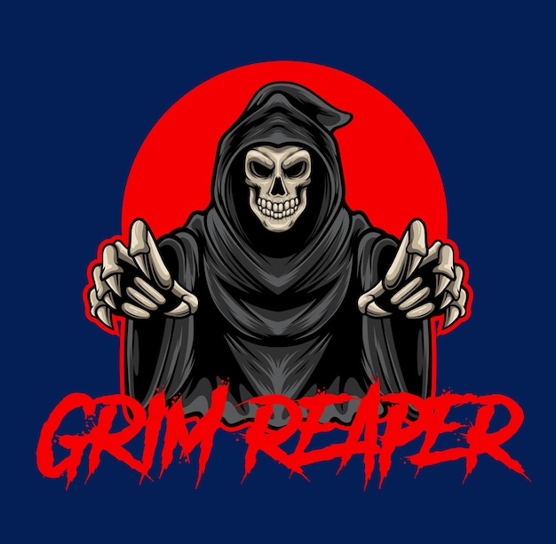 Grim reaper illustration with premium quality stock vector