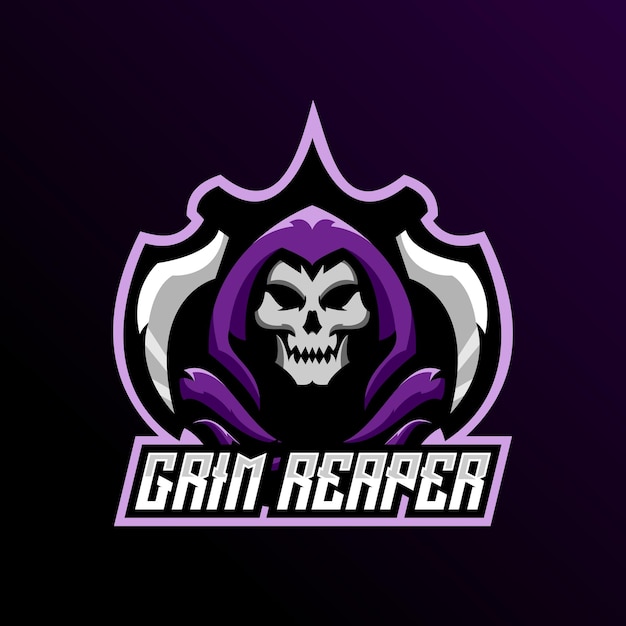 grim reaper logo design esport team