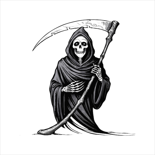 Grim Reaper Skeleton Silhouette Vector Files