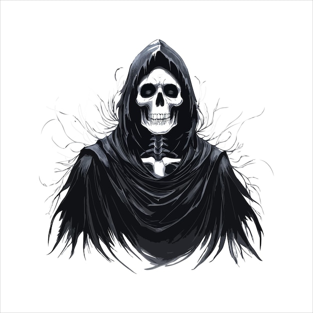 Vector grim reaper skeleton silhouette vector files