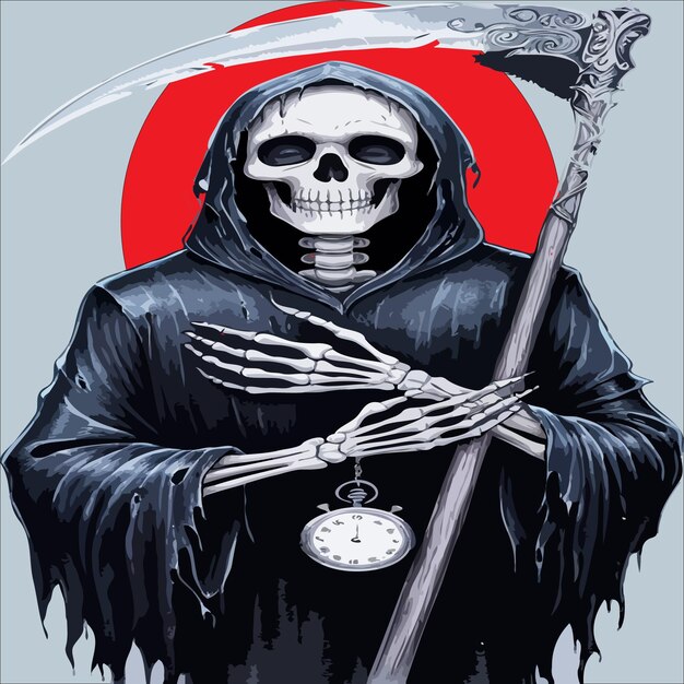 Vector grim reaper skeleton silhouette vector files