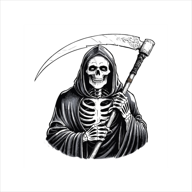 Grim Reaper Skeleton Silhouette Vector Files