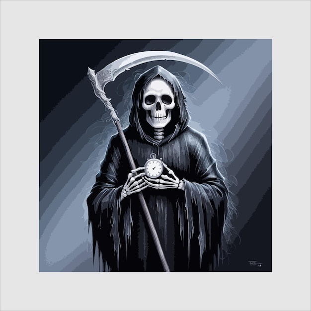 Vector grim reaper skeleton silhouette vector files