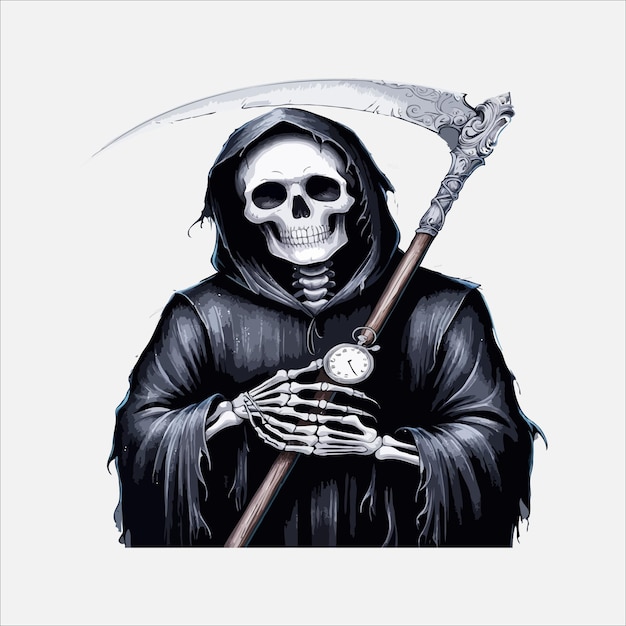 Grim Reaper Skeleton Silhouette Vector Files