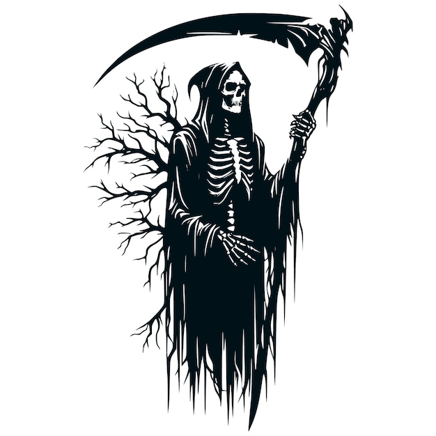 Grim Reaper Skeleton Silhouette Vector FilesGrim ReaperSkeleton Files