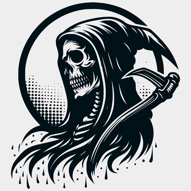 Grim Reaper Skeleton Silhouette Vector FilesGrim ReaperSkeleton Files