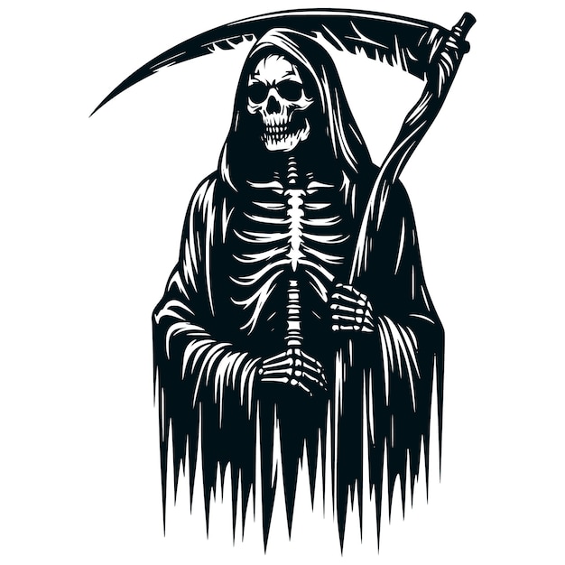 Grim Reaper Skeleton Silhouette Vector FilesGrim ReaperSkeleton Files