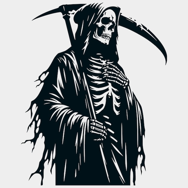 Grim Reaper Skeleton Silhouette Vector FilesGrim ReaperSkeleton Files