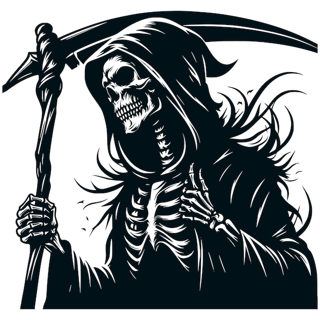 Grim Reaper Skeleton Silhouette Vector FilesGrim ReaperSkeleton Files