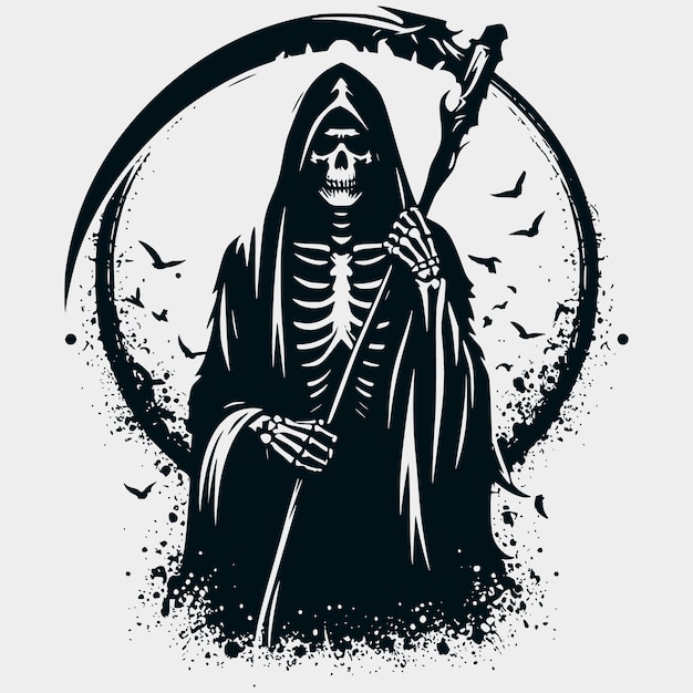 Grim Reaper Skeleton Silhouette Vector FilesGrim ReaperSkeleton Files