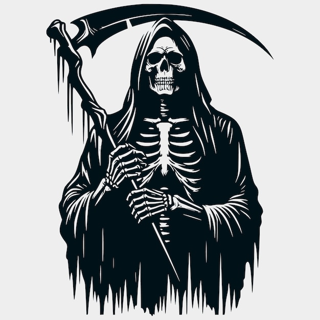 Grim Reaper Skeleton Silhouette Vector FilesGrim ReaperSkeleton Files