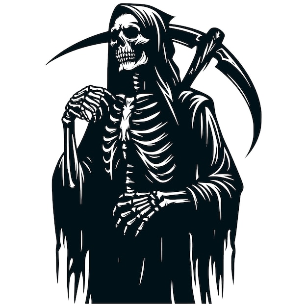 Grim Reaper Skeleton Silhouette Vector FilesGrim ReaperSkeleton Files