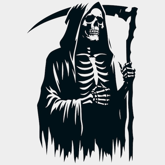 Grim Reaper Skeleton Silhouette Vector FilesGrim ReaperSkeleton Files