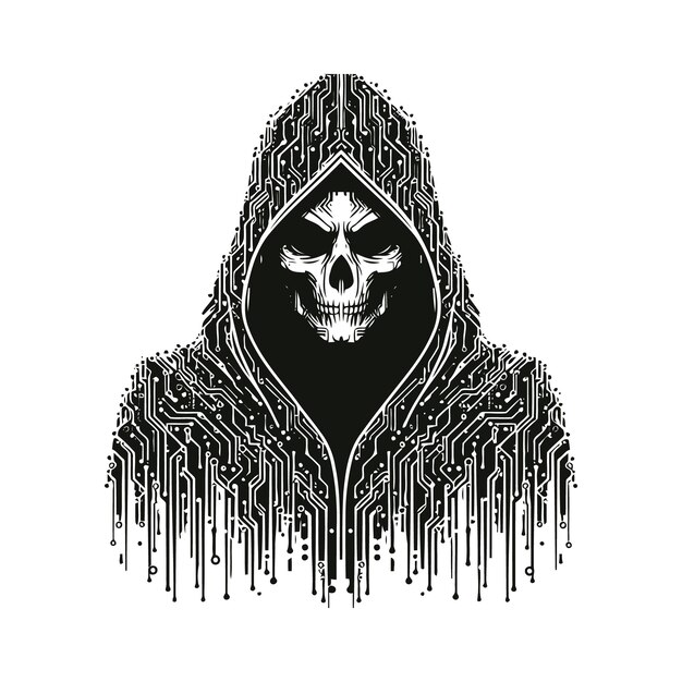 Vector grimm reaper skull screaming esports mascot gaming