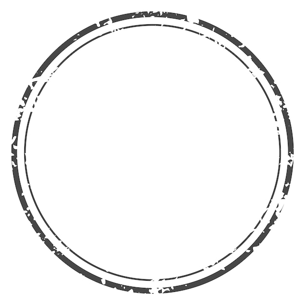 Gringy round frame Blank postal stamp template