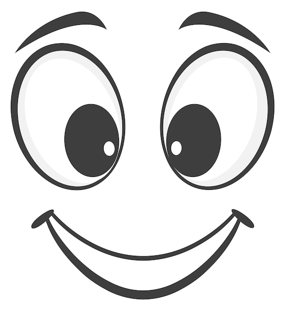 Grinning face Comic expression Happy cartoon emotion