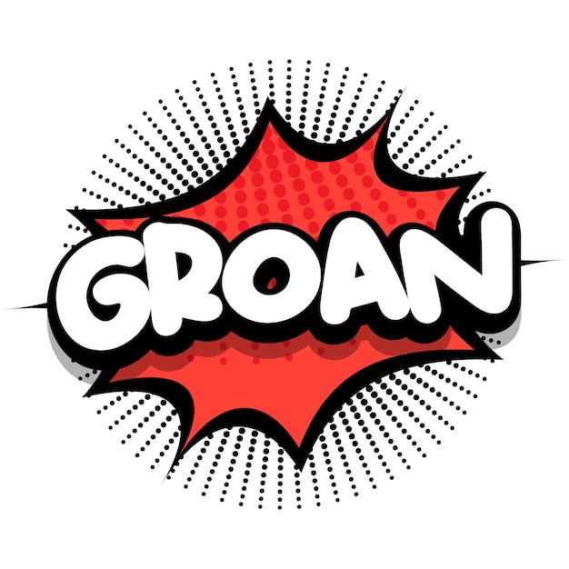 Groan Comic book explosion bubble vector illustration