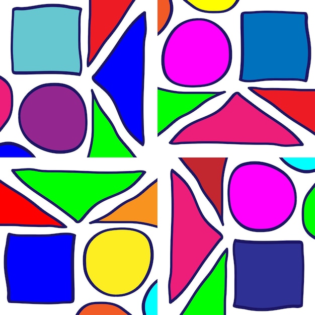 Vector groovy bright colorful geometric abstract background