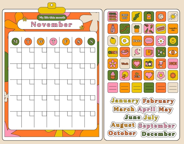 Groovy Planner monthly