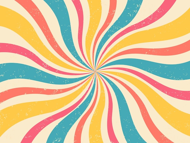 Groovy retro burst background