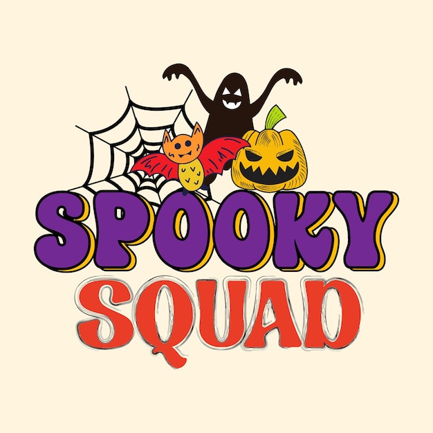 groovy vintage halloween t shirt design