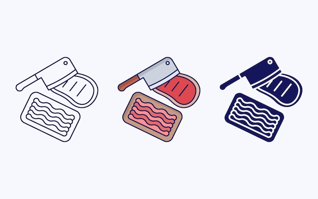 Ground beef cut icon