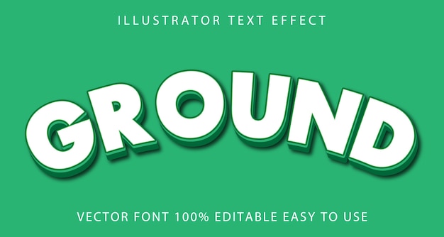 Ground Editable Text Effect