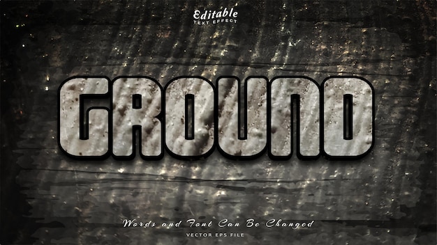 Vector ground editable text effect