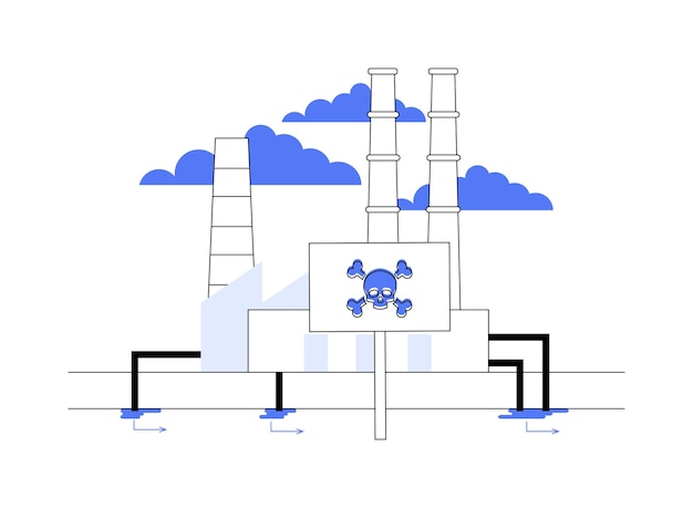 Groundwater pollution abstract concept vector illustration