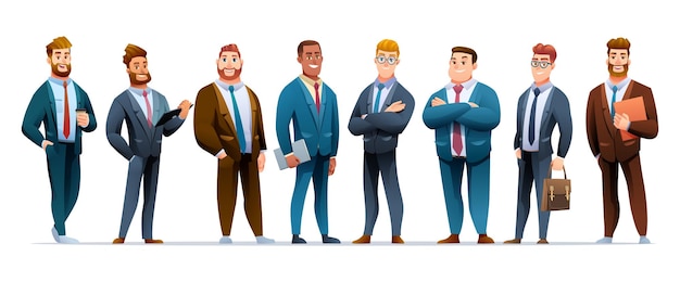 Group of businessmen characters design