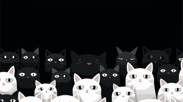 a group of cats with a black background that says  the number 1