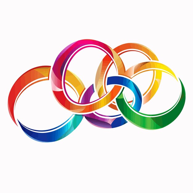 Vector a group of colorful rings that say quot no quot on the bottom