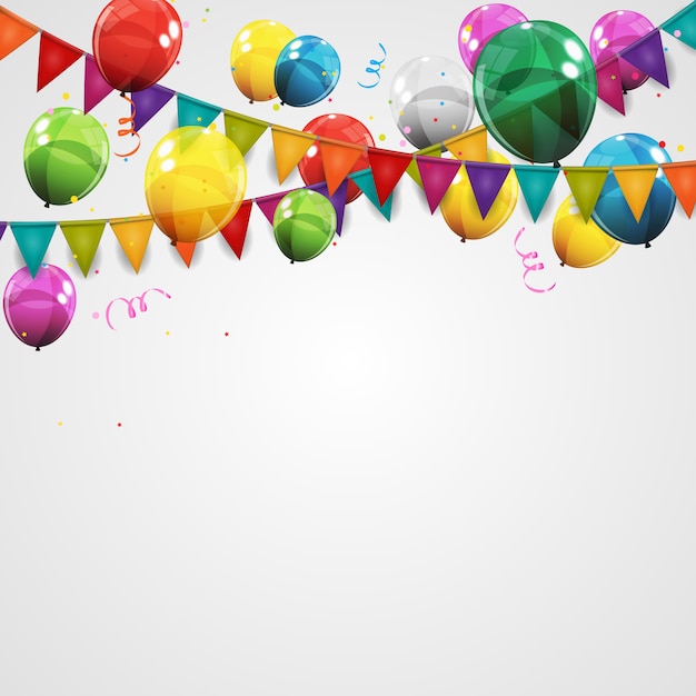 Group of Colour Glossy Helium Balloons Background