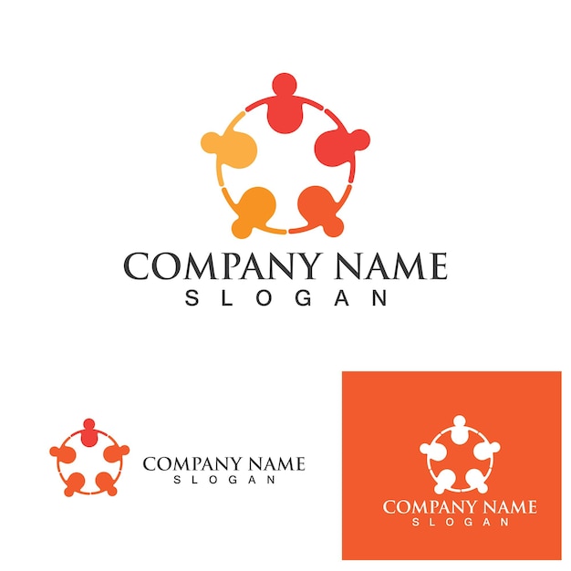 Group community people logo and symbol