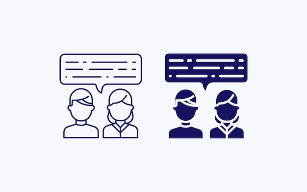 Group Discussion, chat illustration icon