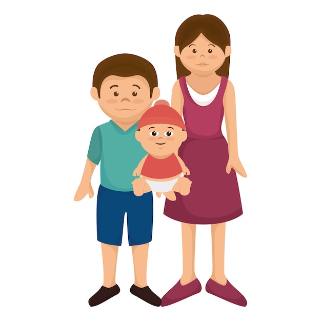 group family members characters vector illustration design