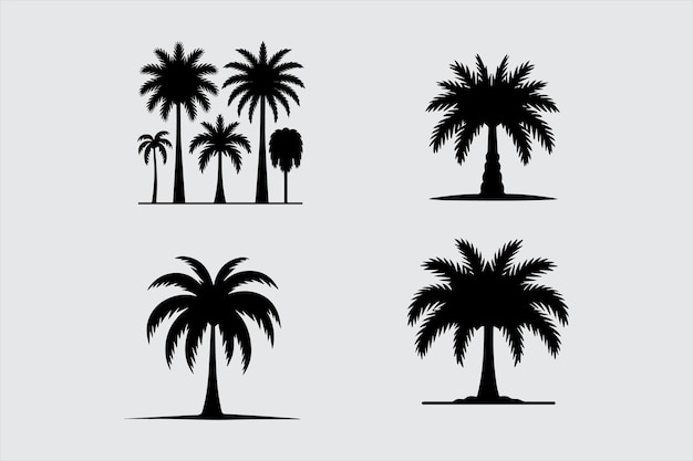 a group of palm trees with the words palm trees on it