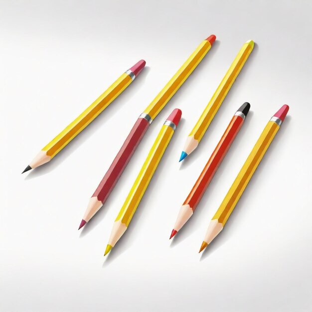 Vector a group of pencils with the word  z  on the bottom